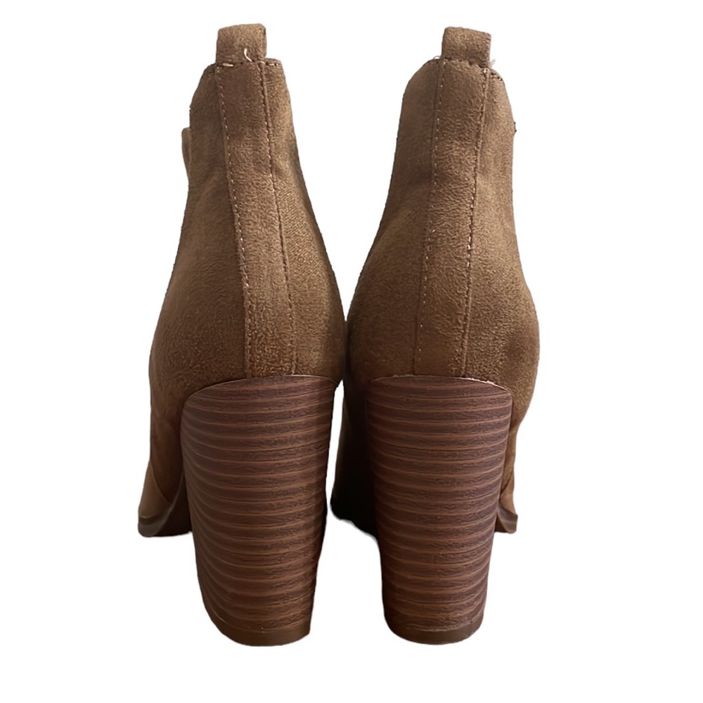 A.N.A. A New Approach - Tan Faux Suede Block Heel Booties - Size 7 - Picture 6 of 10